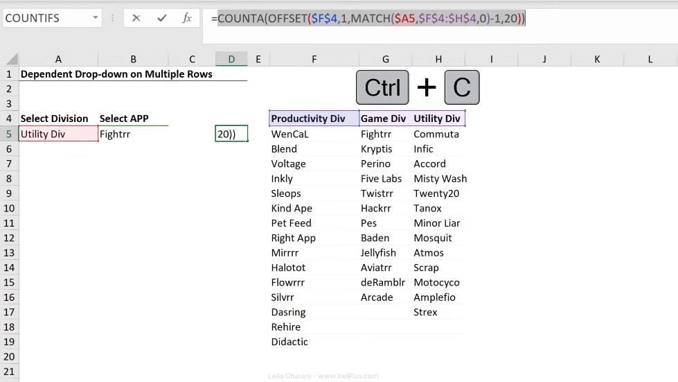 tao-nhieu-danh-sach-tha-xuong-phu-thuoc-trong-excel-1